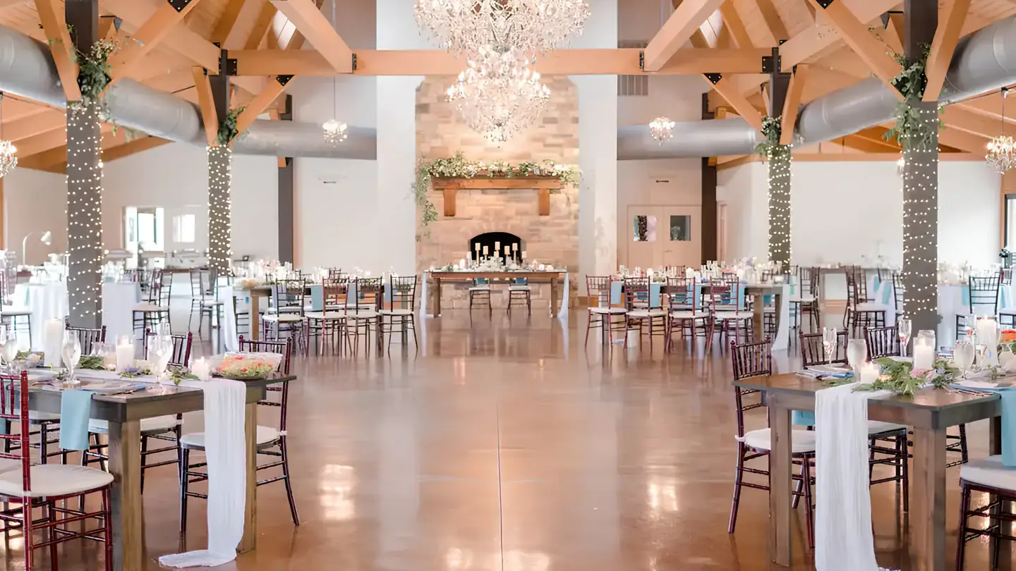 The same venue empty, before it is transformed